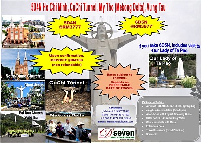 5D4N Ho Chi Minh, CuChi Tunnel, MyTho (Mekong Delta), Vung Tau