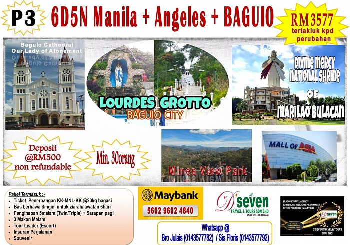Package 3 6D5N - Manila + Angeles + Baguio