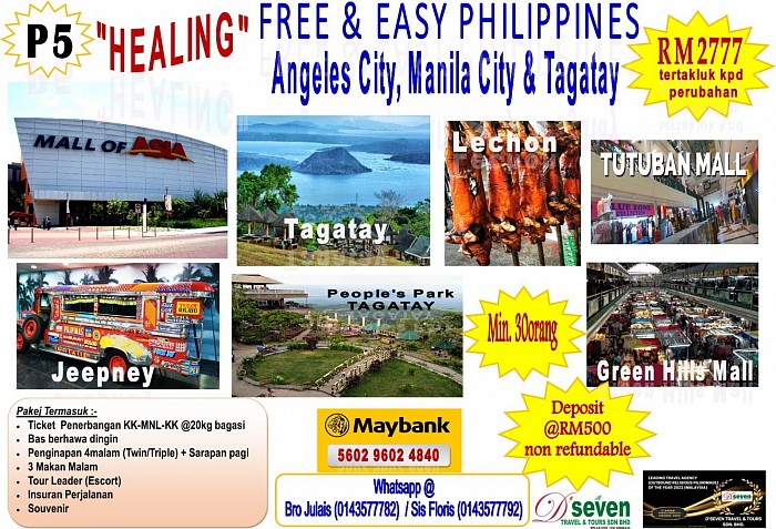 Package 5 Free & Easy Philipines - Angeles City + Manila City + Tagatay