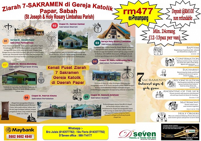 Ziarah 7 Sakramen - Gereja Katolik Papar ( Paroki St Joseph & Holy Rosary Limbahau)