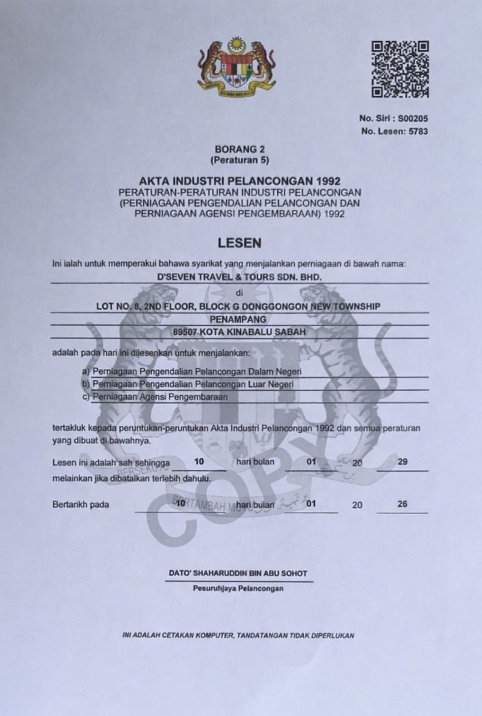 MOTAC LICENSED RENEWED 2026