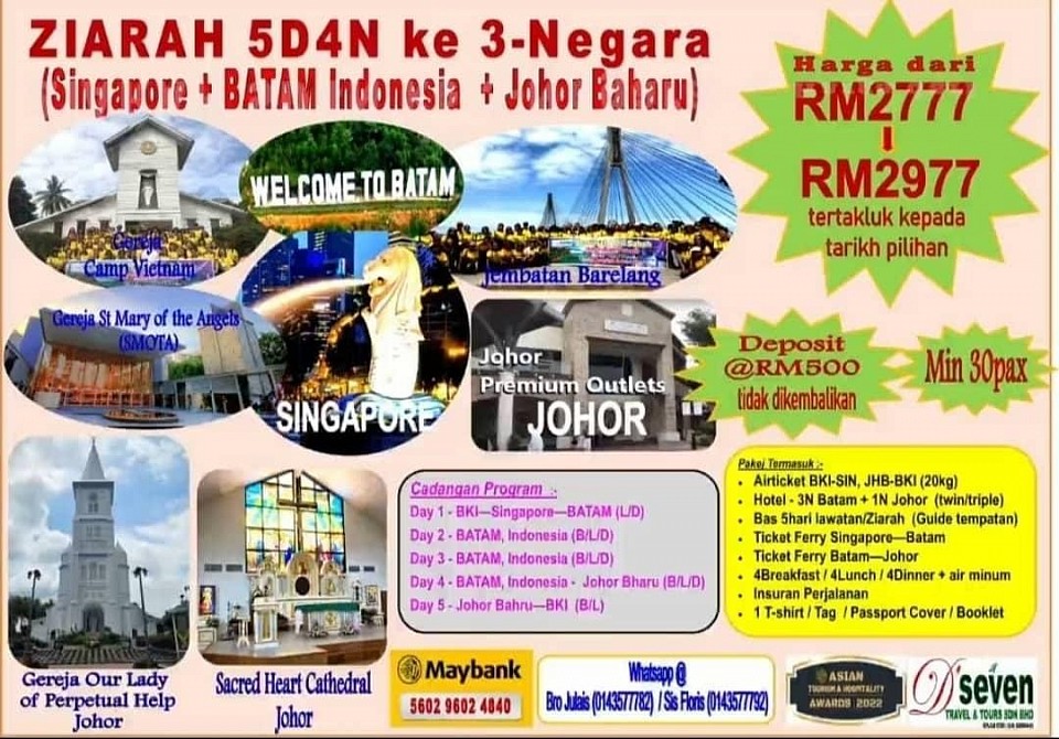 Ziarah 5D4N to 3 Country