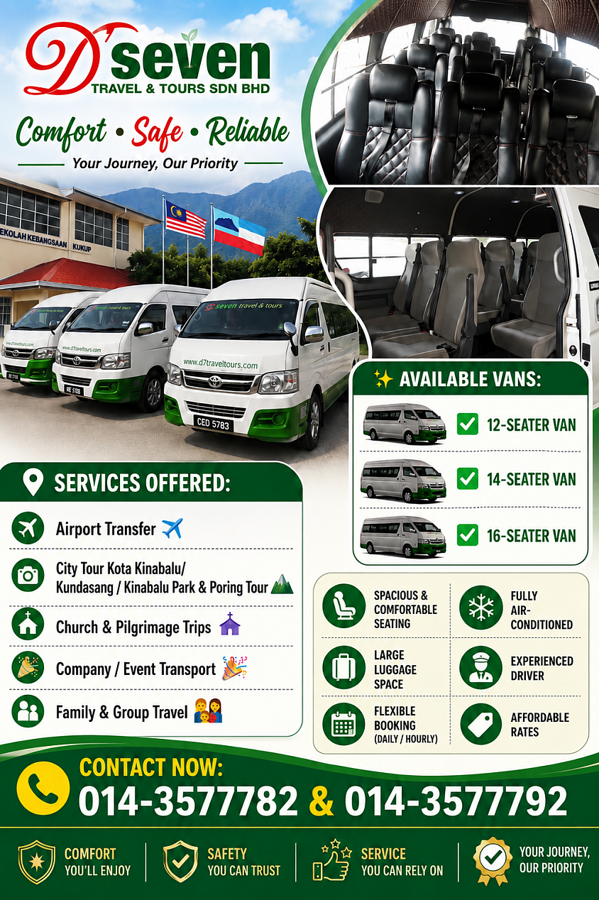 Sabah D7 Tour vehicles