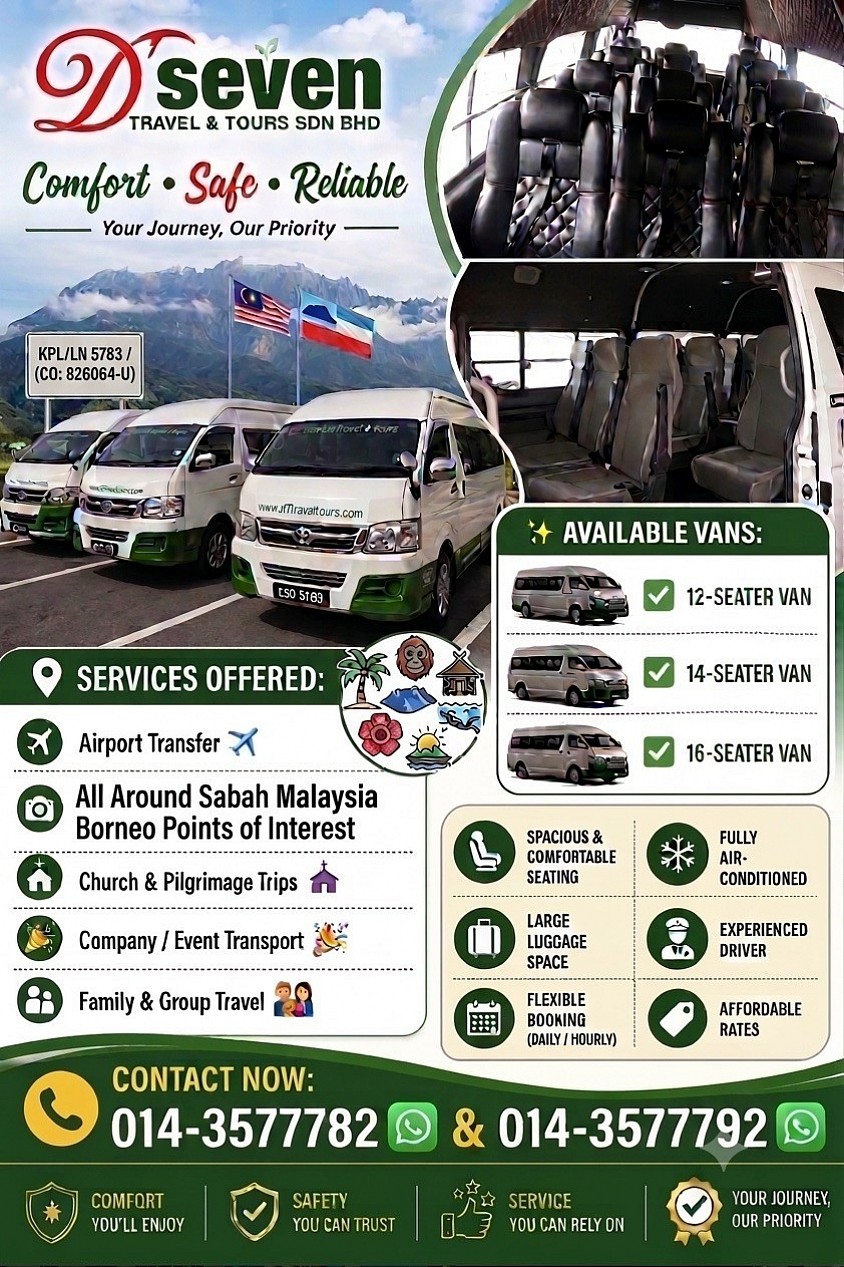 Sabah D7 Tour vehicles